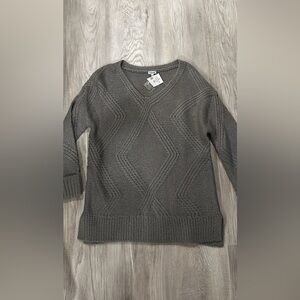 Kismet Charcoal V-Neck Women's Sweater